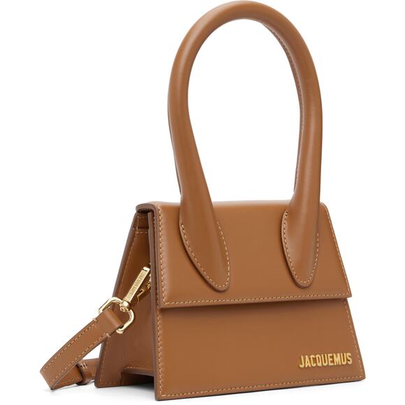 Jacquemus Leather Le Chiquito Mini Crossbody Bag Brown